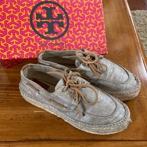 Tory Burch Platform Boat Shoes, Size 7